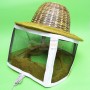 Бамбуковая шляпа с металлической сеткой